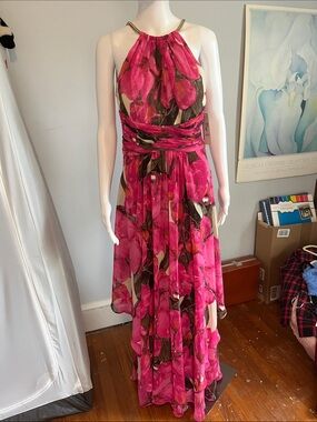 Eliza J Floral Halter Maxi Dress